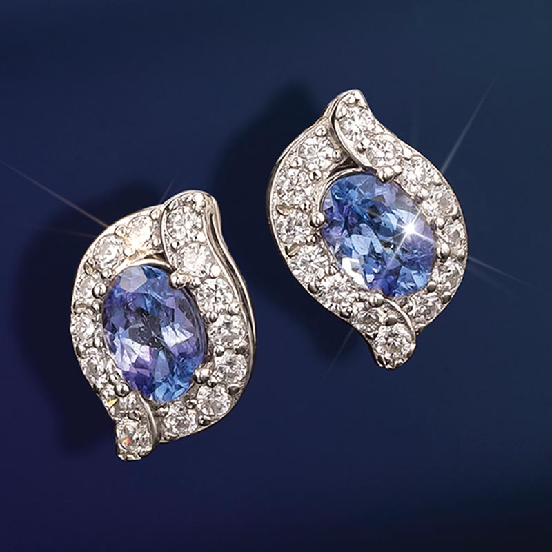 African Violet Earrings